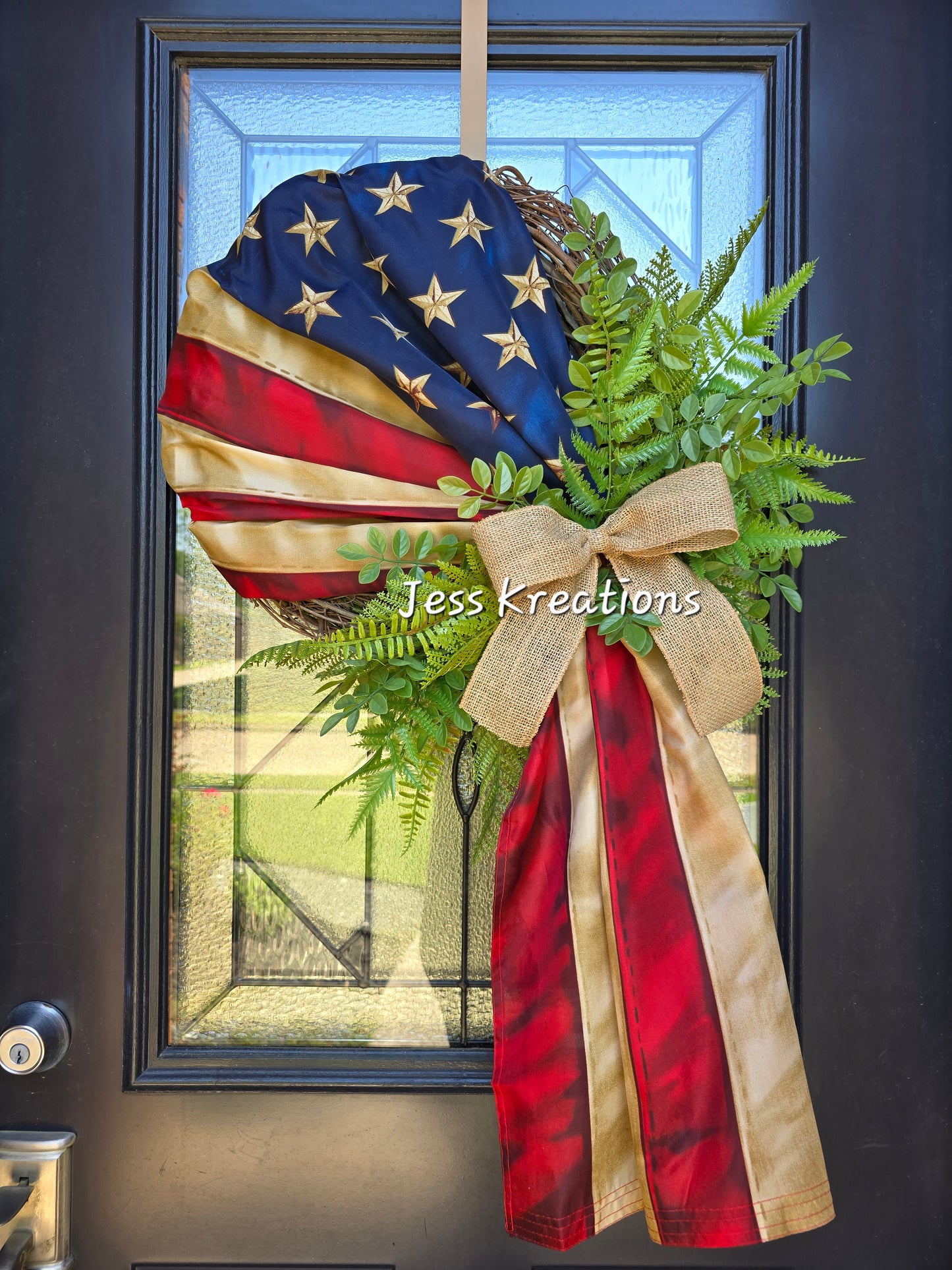 Patriotic American Flag Wreath