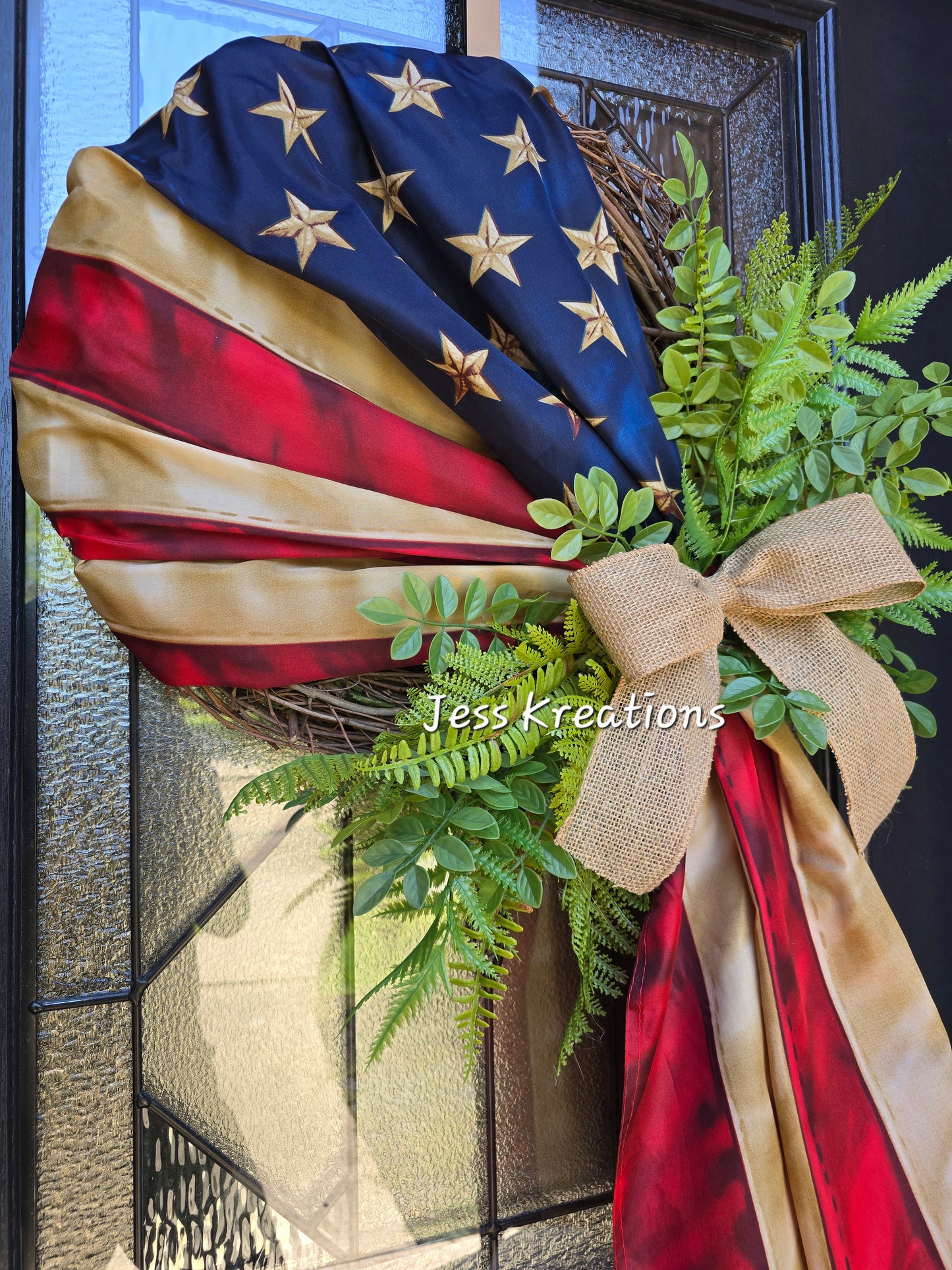 Patriotic American Flag Wreath